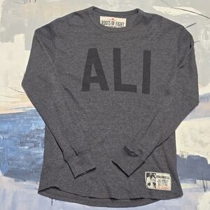 Roots Of Fight Muhammad Ali The Greatest Long Sleeve Waffle Knit Thermal Shirt L